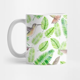 Hummingbirds and tropical leaves Mug